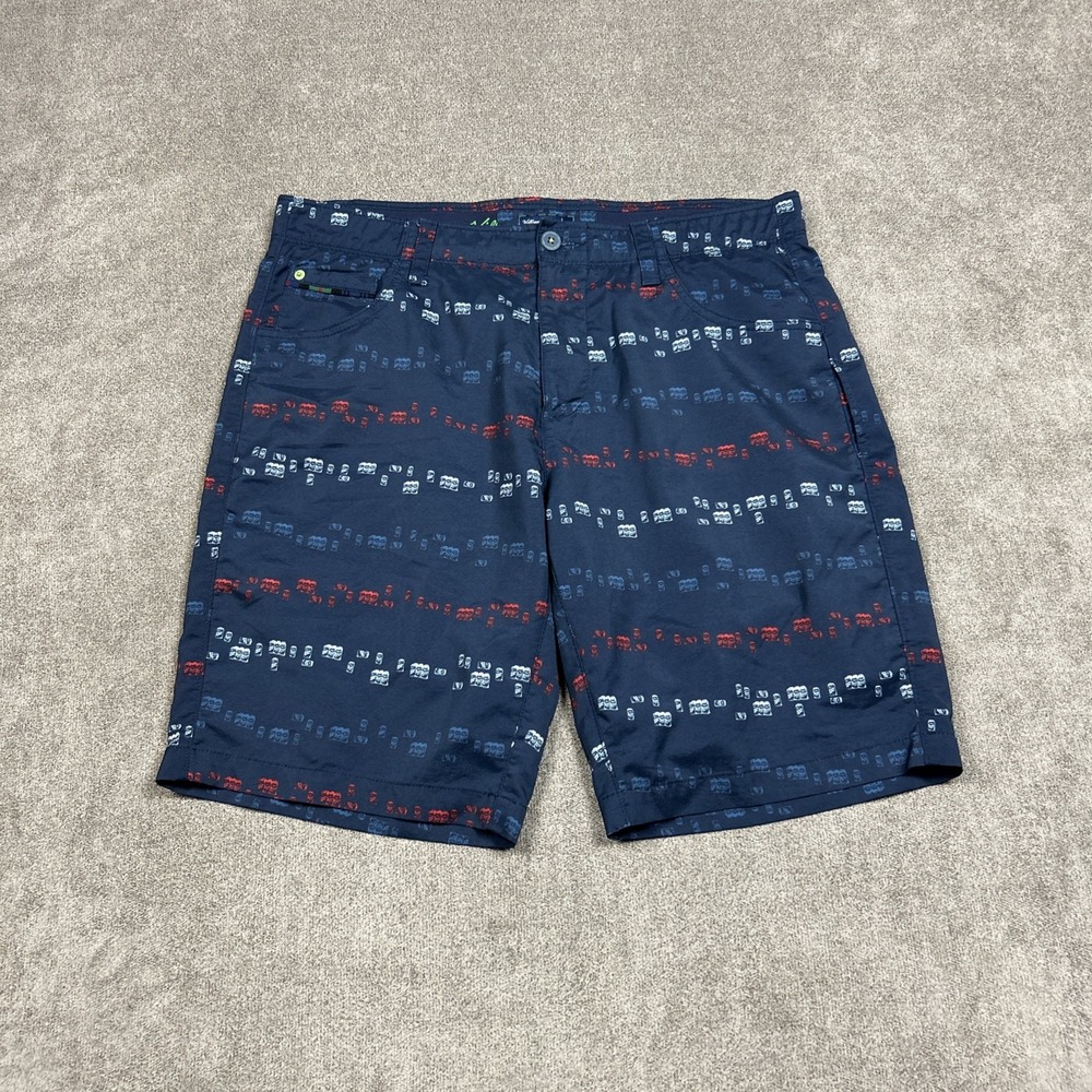 William Murray Golf Shorts Mens 34 x 10 Straight Beer Cans USA Flag Performance